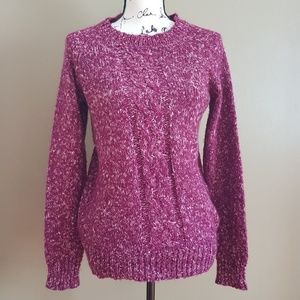 St.John's Bay Women's Cable Knit Crew Neck Sweater